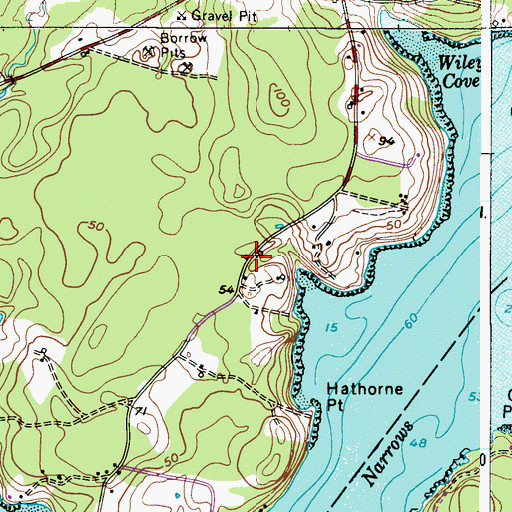 Topographic Map of Olson House, ME
