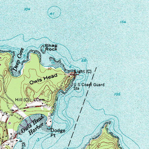 Topographic Map of Owls Head State Park, ME