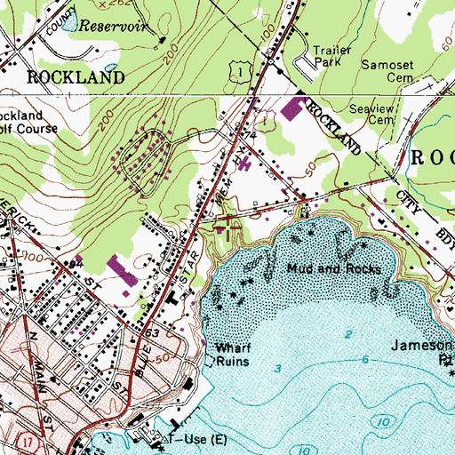Topographic Map of Pen Bay Christian School, ME