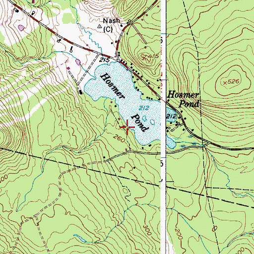 Topographic Map of Ragged Mountain Trail, ME