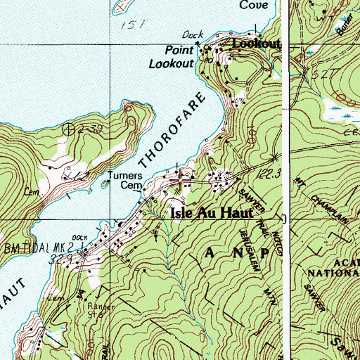 Topographic Map of Revere Memorial Library, ME