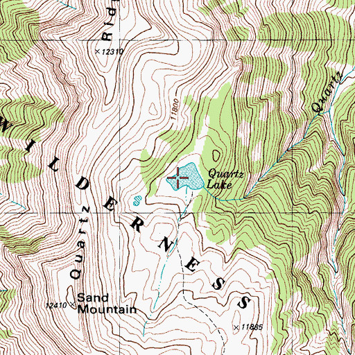 Topographic Map of Quartz Lake, CO