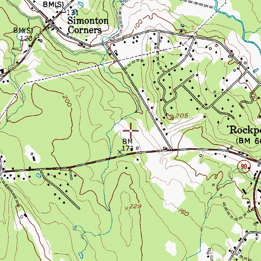 Topographic Map of Camden Rockport Elementary School, ME
