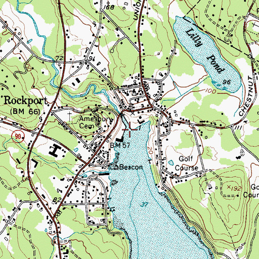 Topographic Map of Rockport Marine Park, ME