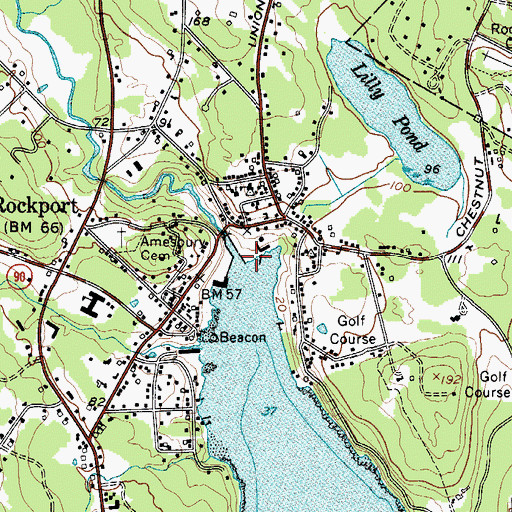 Topographic Map of Rockport Town Landing, ME