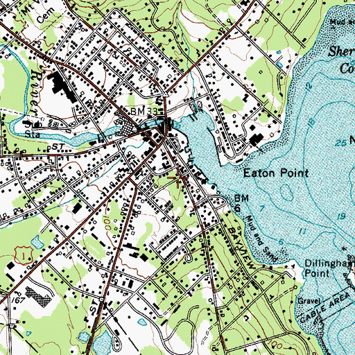 Topographic Map of Saint Thomas Episcopal Church, ME