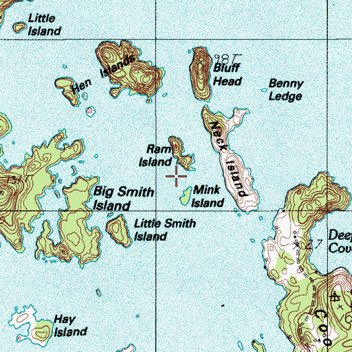 Topographic Map of Seal Bay, ME