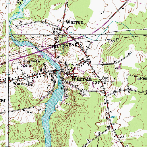 Topographic Map of Second Congregational Church, ME