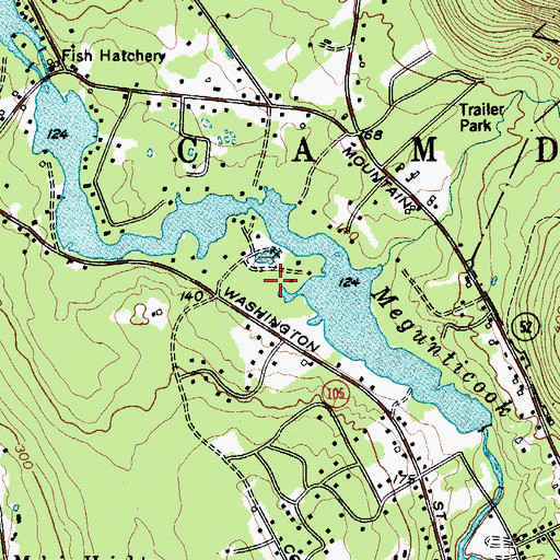 Topographic Map of Shirt Tail Point Park, ME