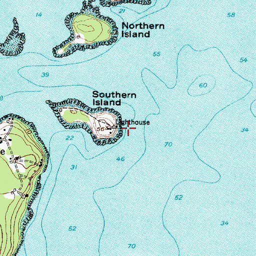 Topographic Map of Tenants Harbor Lighthouse (historical), ME