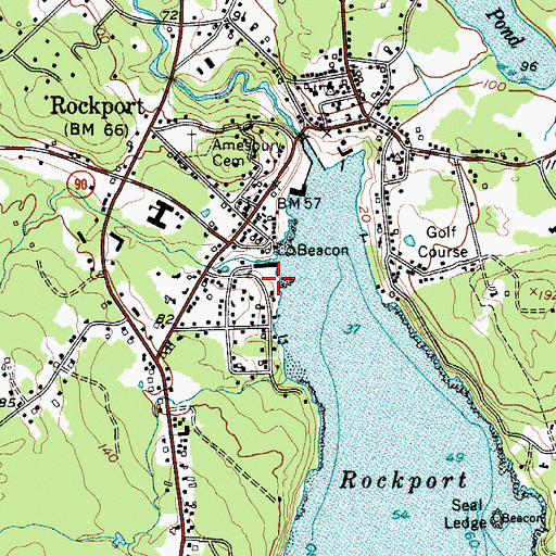 Topographic Map of The Artisans College, ME