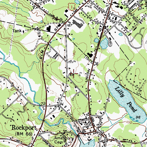 Topographic Map of Town Office Number 1, ME