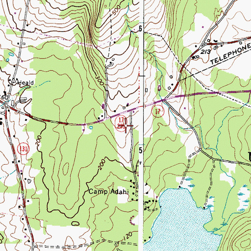 Topographic Map of Union Elementary School, ME