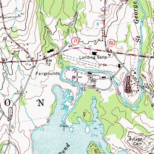 Topographic Map of Union Fairgrounds, ME