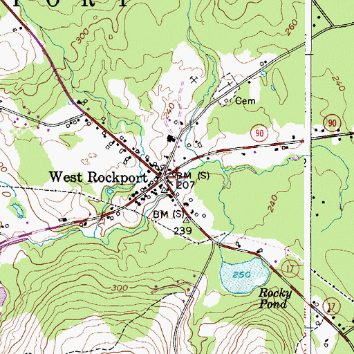 Topographic Map of Rockport Fire Department West Rockport Station, ME