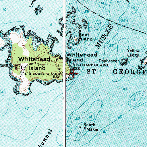 Topographic Map of Whitehead Island Light Station, ME