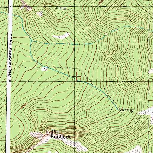 Topographic Map of Windy Pass Trail, CO