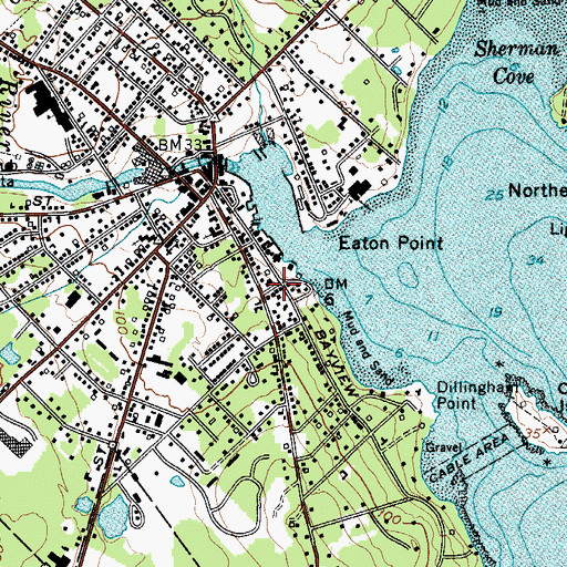 Topographic Map of YMCA Building, ME
