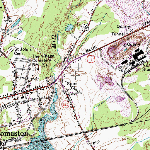 Topographic Map of Montpelier, ME