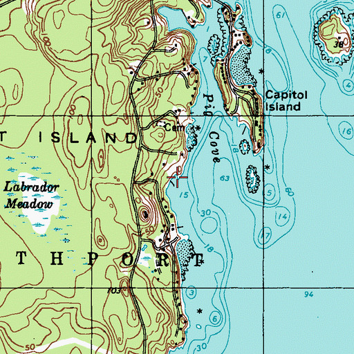 Topographic Map of All Saints by the Sea Episcopal Church, ME