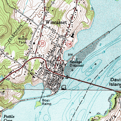 Topographic Map of Ancient Cemetery, ME