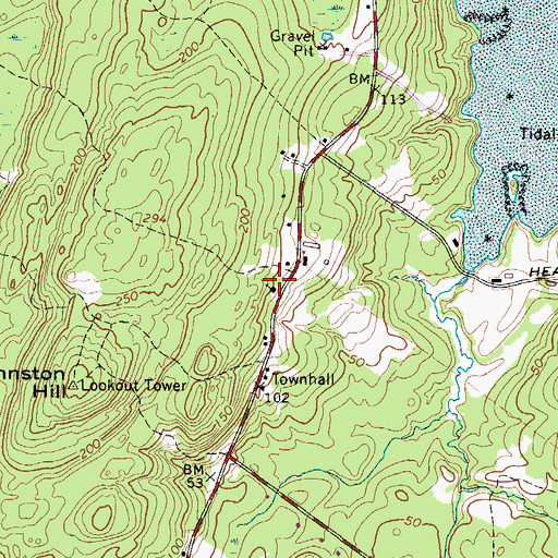 Topographic Map of Bremen Union Church, ME