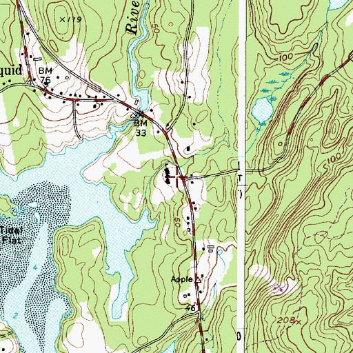 Topographic Map of Bristol Consolidated School, ME