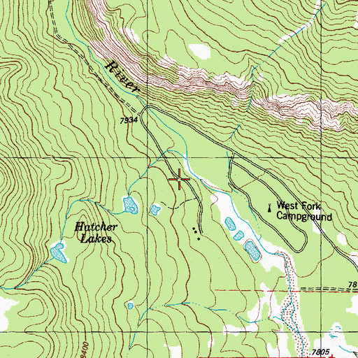 Topographic Map of West Fork Campground, CO