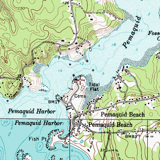 Topographic Map of Colonial Pemaquid State Historic Site, ME