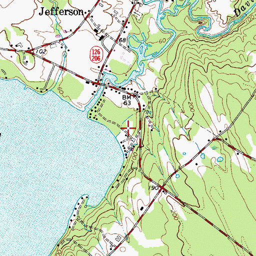 Topographic Map of Damariscotta Lake State Park, ME