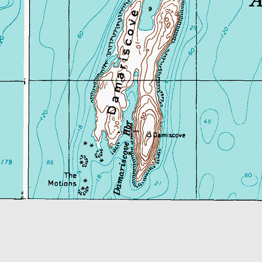 Topographic Map of Damariscove Lifesaving Station, ME