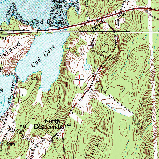 Topographic Map of Edgecomb Eddy School, ME