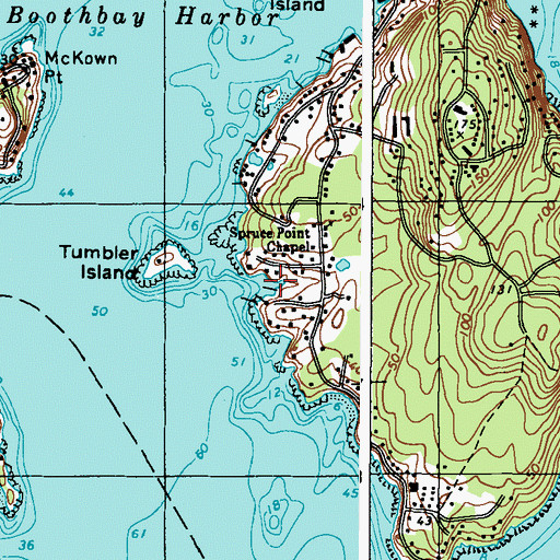 Topographic Map of Factory Cove, ME