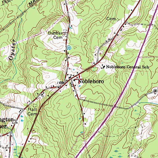 Topographic Map of First Baptist Church, ME