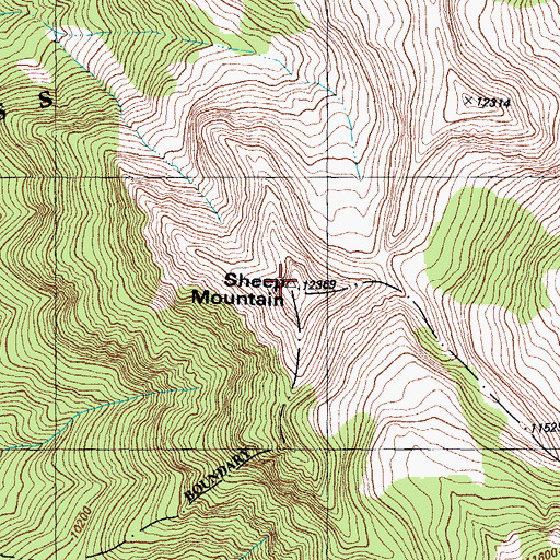 Topographic Map of Sheep Mountain, CO