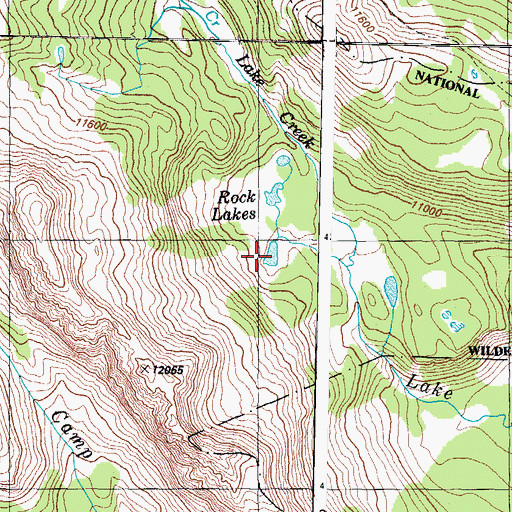 Topographic Map of Rock Lakes, CO