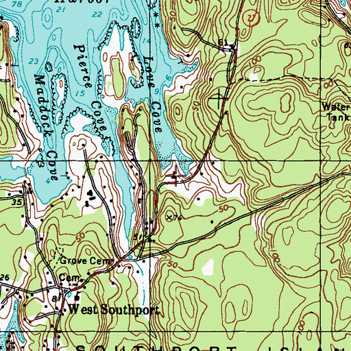 Topographic Map of Hendricks Hill Museum, ME