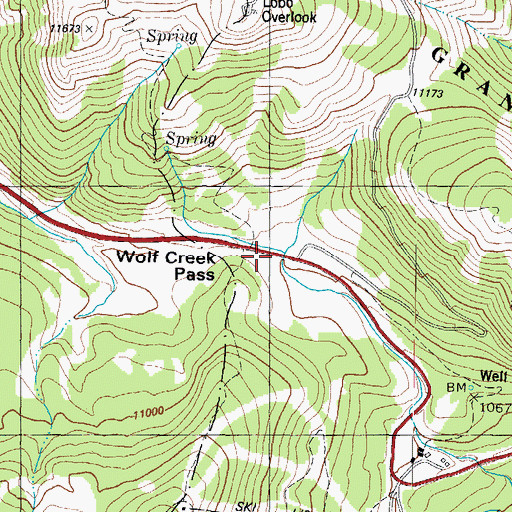 Topographic Map of Wolf Creek Pass, CO