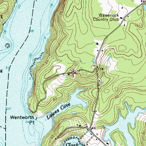 Topographic Map of Ira C Darling Center for Research, Teaching and Service, ME