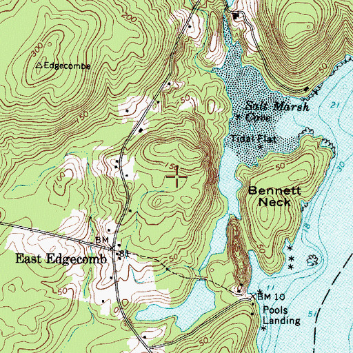Topographic Map of Kitzi-Colby Preserve, ME
