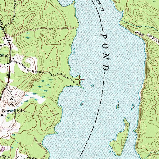 Topographic Map of Lake Pemaquid Campground, ME