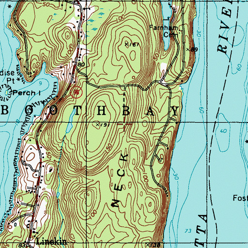 Topographic Map of Levison Preserve, ME