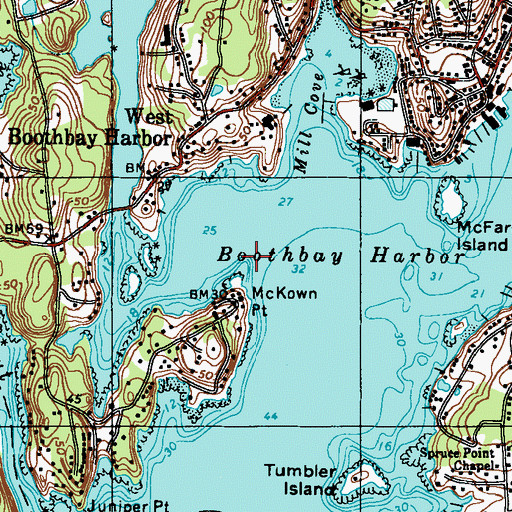 Topographic Map of Maine Department of Marine Resources Bigelow Laboratory, ME