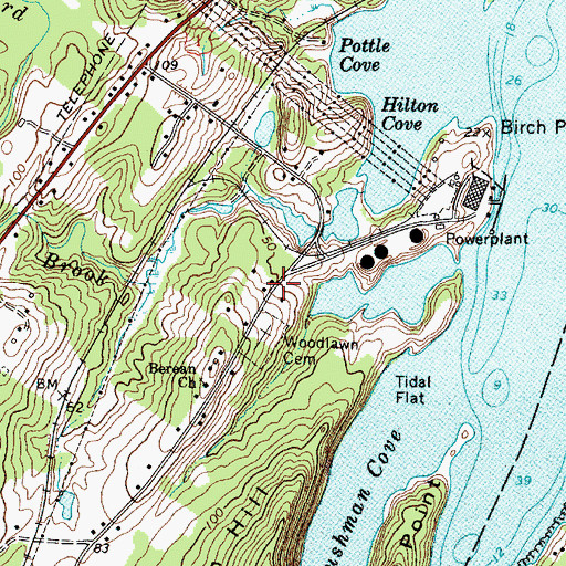 Topographic Map of Maine Yankee Energy Information Center, ME