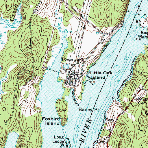 Topographic Map of Maine Yankee Nuclear Power Plant, ME