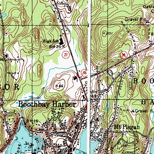 Topographic Map of Meadow Shopping Center, ME