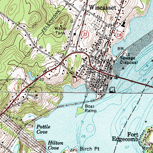 Topographic Map of Musical Wonder House Music Museum, ME