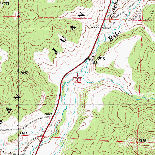 Topographic Map of Sawmill Creek, CO