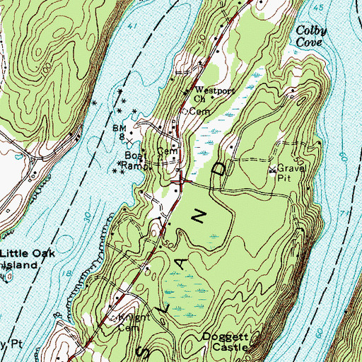 Topographic Map of North End School (historical), ME
