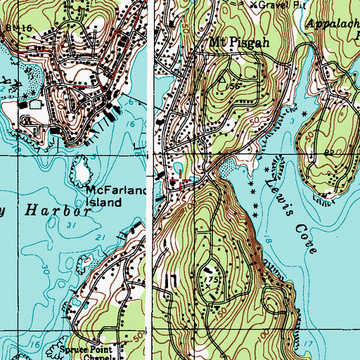 Topographic Map of Our Lady Queen of Peace Roman Catholic Church, ME